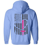 Pink Nurse Flag Zipper Hoodie CK1251