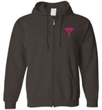 Critical Care Nurse Zipper Hoodie - Nurse Flag