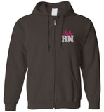 Julie RN Zipper Hoodie Nurse Flag