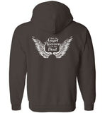 Dad Memorial Zipper Hoodie Jacket - Dad Angel In Heaven