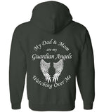 Dad and Mom Guardian Angels Zipper Hoodie