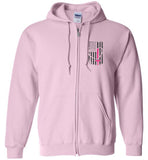 Pink Nurse Flag Zipper Hoodie CK1251