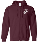 Dad Marine Guardian Angel Zipper Hoodie