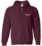 Dad Memorial Zipper Hoodie Jacket - Dad Angel In Heaven