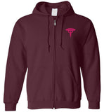 Critical Care Nurse Zipper Hoodie - Nurse Flag