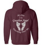 My Son is My Guardian Angel Watching Over Me Zipper Hoodie