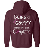 Being a Grammy Makes My Life Complete Zipper Hoodie (CK3177)