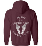 Dad Marine Guardian Angel Zipper Hoodie