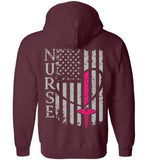 Julie RN Zipper Hoodie Nurse Flag