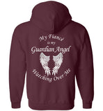 My Fiancé is my Guardian Angel Memorial Zipper Hoodie Jacket