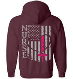 RN Nurse Flag Zipper Hoodie No Name