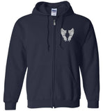 My GrandDaughter Is My Guardian Angel Watching Over Me Zipper Hoodie Jacket