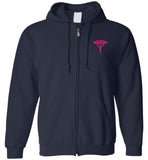Critical Care Nurse Zipper Hoodie - Nurse Flag