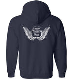 Dad Memorial Zipper Hoodie Jacket - Dad Angel In Heaven