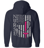Julie RN Zipper Hoodie Nurse Flag