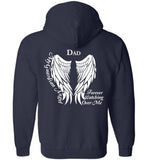 Dad Guardian Angel zipper hoodie back only