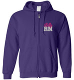 Nurse Flag Kelly RN Zipper Hoodie