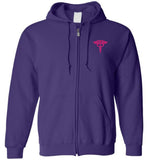 Critical Care Nurse Zipper Hoodie - Nurse Flag
