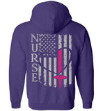 Julie RN Zipper Hoodie Nurse Flag