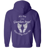 My Son is My Guardian Angel Watching Over Me Zipper Hoodie