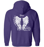 Dad Guardian Angel zipper hoodie back only