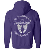 My GrandDaughter Is My Guardian Angel Watching Over Me Zipper Hoodie Jacket