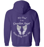 Dad Marine Guardian Angel Zipper Hoodie