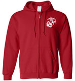 Dad Marine Guardian Angel Zipper Hoodie