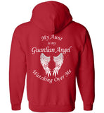 My Aunt is my Guardian Angel Memorial Zipper Hoodie Jacket