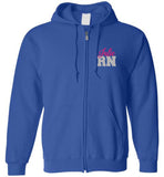 Julie RN Zipper Hoodie Nurse Flag