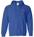 Critical Care Nurse Zipper Hoodie - Nurse Flag