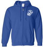 Dad Marine Guardian Angel Zipper Hoodie