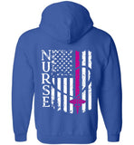 Sam RN Nurse Flag Zipper Hoodie