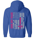Critical Care Nurse Zipper Hoodie - Nurse Flag