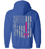 RN Nurse Flag Zipper Hoodie No Name
