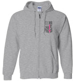 Pink Nurse Flag Zipper Hoodie CK1251
