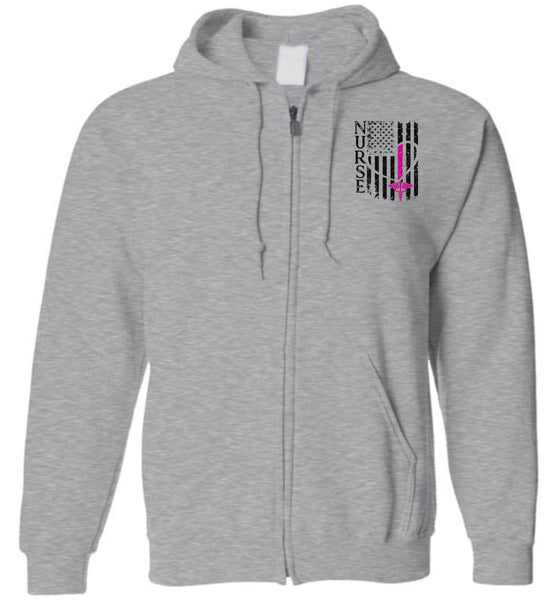 Nurse Flag Zipper Hoodie (CK1310)