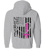 Adrienne RN Nurse Flag Zipper Hoodie