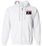 Laura RN Nurse Flag Zipper Hoodie