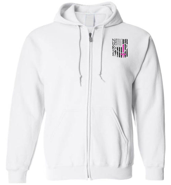 Nurse Flag Zipper Hoodie (CK1934)