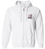 Nurse Flag with Heart Stethoscope Zipper Hoodie