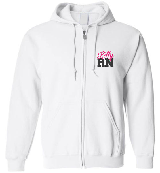 Nurse Flag Kelly RN Zipper