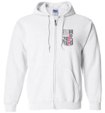 Pink Nurse Flag Zipper Hoodie CK1251