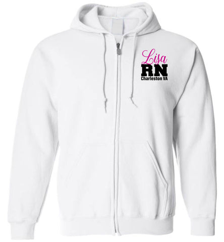 Lisa RN Charleston VA Zipper Hoodie