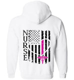 Kim RN Nurse Flag Zipper Hoodie