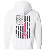 Pink Nurse Flag Zipper Hoodie CK1251
