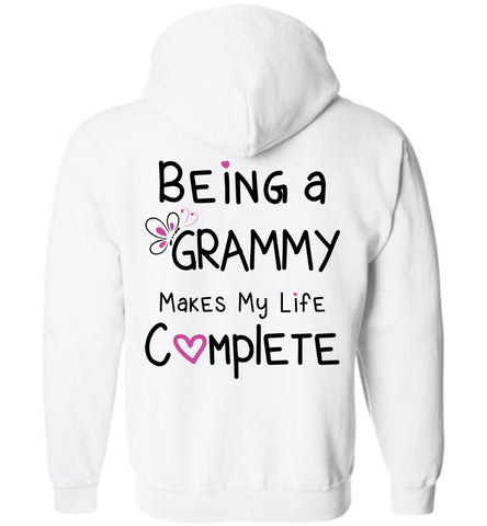 Grammy Zipper Hoodie Jacket - Being A Grammy Makes My Life Complete