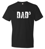 Dad Of Three T-Shirt - Fathers Day Gift from Kids (CK1090-3)