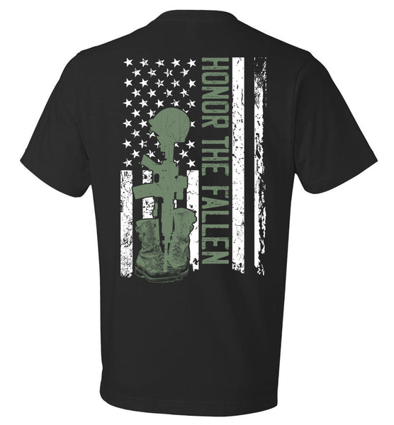 American Flag Honor The Fallen T-Shirt - (CK1283)