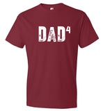 Dad Of Four T-Shirt Father's Day Gift From Kids (CK1090-4)